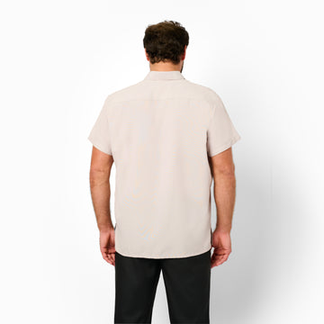 HIDDEN BUTTON SHORT SLEEVE PLACKET SHIRT